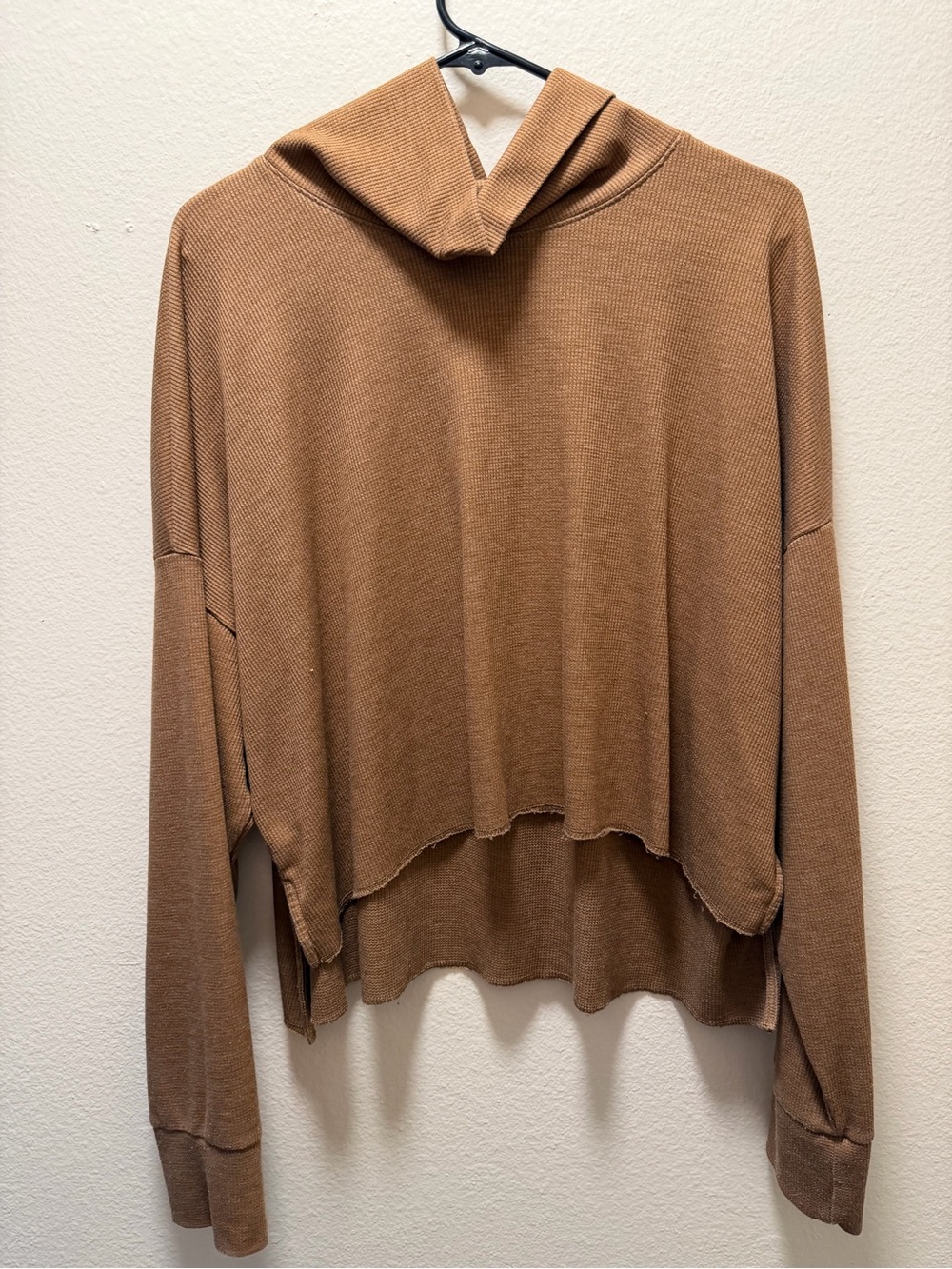 American Eagle Outfitters Brown High Low Long Sleeve Loose Turtleneck